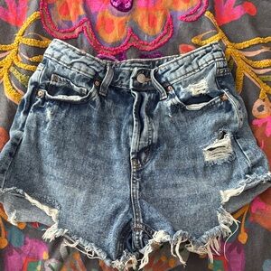 Wild Fable Blue Distressed Jean Shorts